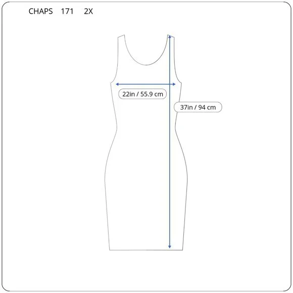 Chaps Women's Plus Size 2X 4th of July Shift Tank Dress Red Blue Asymmetric D1E - Picture 2 of 12